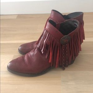 Sam Edelman fringe booties